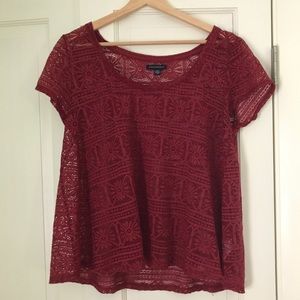 Red American Eagle short sleeve top